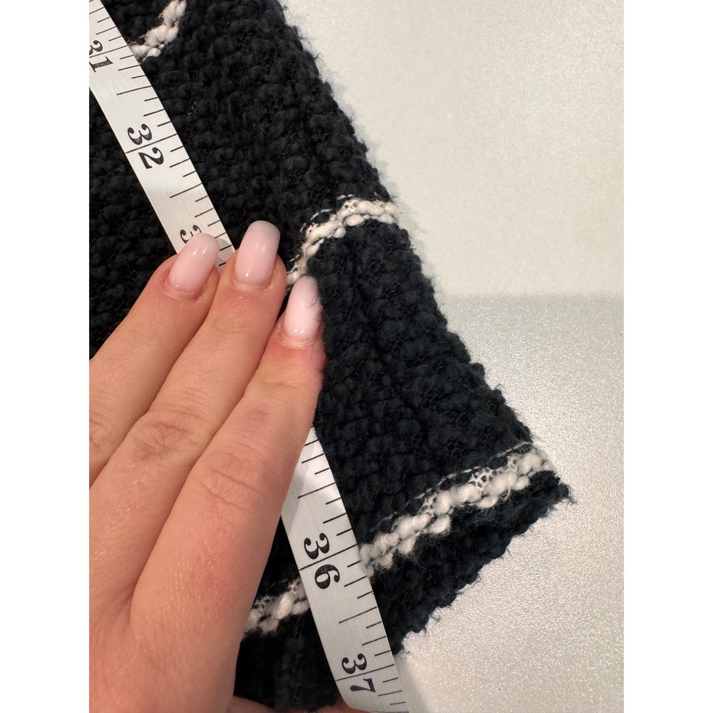 Marine Layer Striped Knit Cardigan Coatigan Womens XS Black White Long Sleeve‎ - Picture 6 of 8